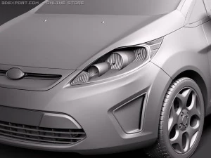 Fiesta 2011 Sedan 3D Model