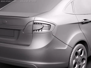 Fiesta 2011 Sedan 3D Model
