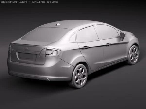 Fiesta 2011 Sedan 3D Model