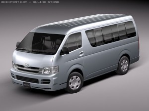 Toyota Hiace Van 2005-2010 3D Model