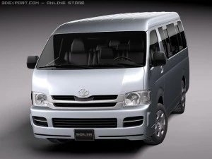 Toyota Hiace Van 2005-2010 3D Model
