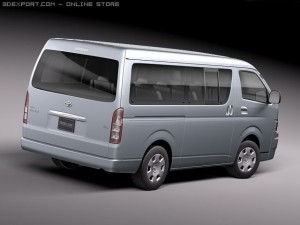 Toyota Hiace Van 2005-2010 3D Model