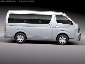 Toyota Hiace Van 2005-2010 3D Model