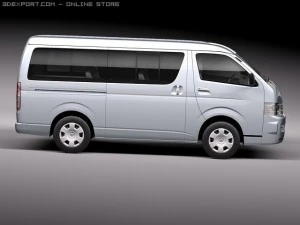 Toyota Hiace Van 2005-2010 3D Model