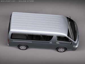 Toyota Hiace Van 2005-2010 3D Model