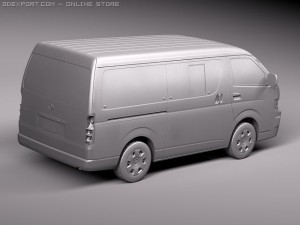 Toyota Hiace Van 2005-2010 3D Model