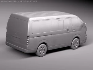 Toyota Hiace Van 2005-2010 3D Model