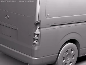 Toyota Hiace Van 2005-2010 3D Model