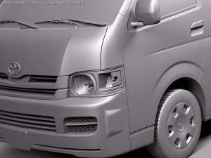 Toyota Hiace Van 2005-2010 3D Model
