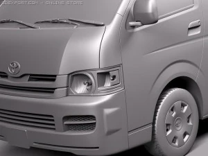 Toyota Hiace Van 2005-2010 3D Model