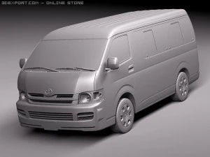Toyota Hiace Van 2005-2010 3D Model