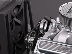 Edelbrock Crate Engine V8 3D Model