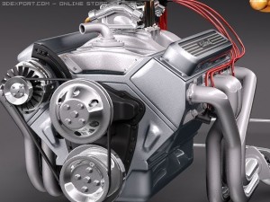 Edelbrock Crate Engine V8 3D Model