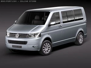 Volkswagen Caravelle Multivan T5 2010 Modello 3D