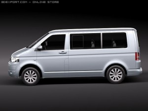 Volkswagen Caravelle Multivan T5 2010 3D Модель