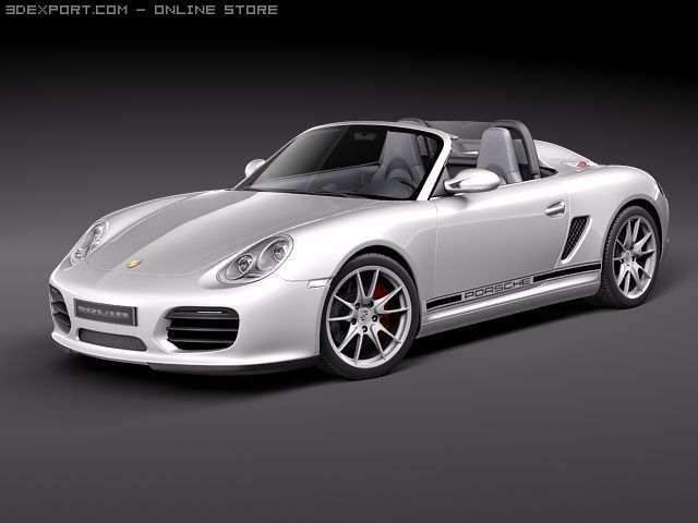 Porsche boxster spyder 2010 Model 3D .c4d .max .obj .3ds .fbx .stl .blend 