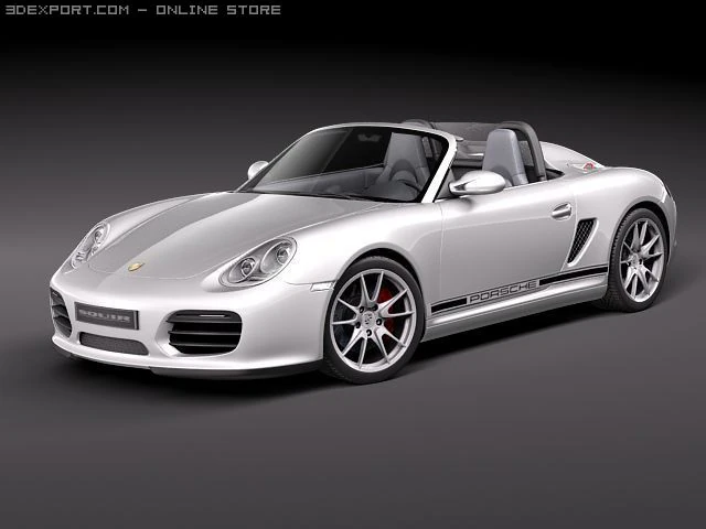 Porsche boxster spyder 2010 3D Model .c4d .max .obj .3ds .fbx .stl .blend 