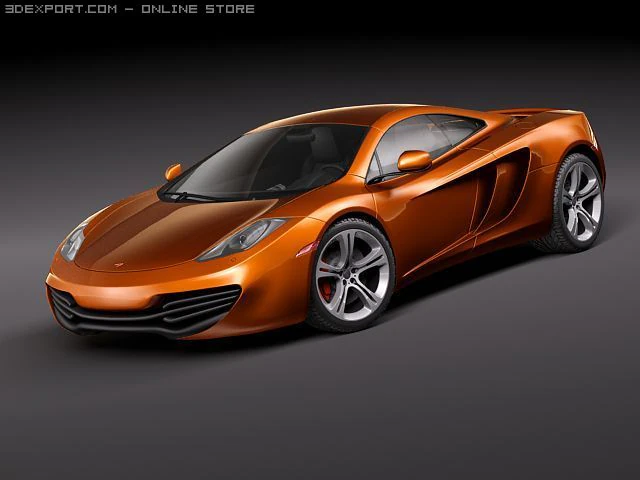 Mclaren MP412C 3D Model .c4d .max .obj .3ds .fbx .stl .blend