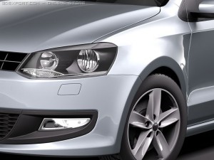 Volkswagen Polo 3-door 2010 3D Модель
