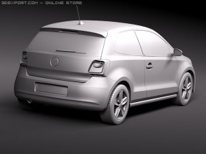 Volkswagen Polo 3-door 2010 3D Модель