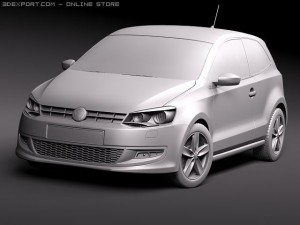 Volkswagen Polo 3-door 2010 3D Модель