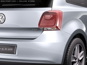 Volkswagen Polo 3-door 2010 3D Модель