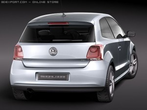 Volkswagen Polo 3-door 2010 3D Модель