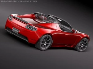 Tesla Roadster 3D Model