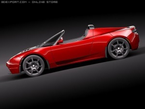 Tesla Roadster 3D Модель