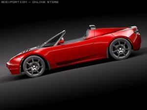 Tesla Roadster 3D Model