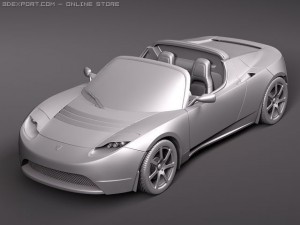 Tesla Roadster 3D Модель