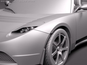 Tesla Roadster 3D Модель