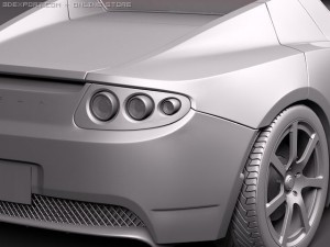 Tesla Roadster 3D Модель