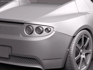 Tesla Roadster 3D Model