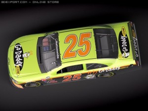Nascar 2010 Chevrolet Impala SS Cat Godaddy Dupont 3D Model