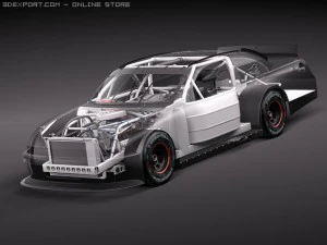 Nascar 2010 Chevrolet Impala SS Cat Godaddy Dupont 3D Model