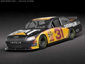 Nascar 2010 Chevrolet Impala SS Cat Godaddy Dupont Modelo 3D