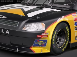 Nascar 2010 Chevrolet Impala SS Cat Godaddy Dupont 3D Model