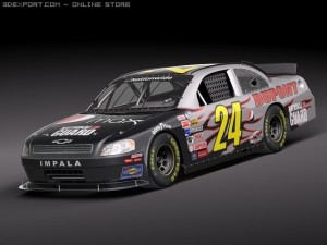 Nascar 2010 Chevrolet Impala SS Cat Godaddy Dupont 3D Model