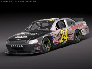 Nascar 2010 Chevrolet Impala SS Cat Godaddy Dupont 3D Model