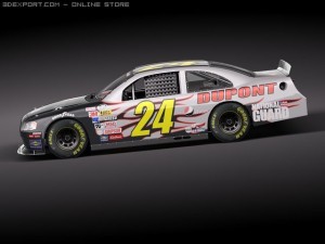 Nascar 2010 Chevrolet Impala SS Cat Godaddy Dupont 3D Model