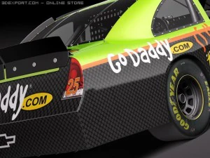 Nascar 2010 Chevrolet Impala SS Cat Godaddy Dupont 3D Model