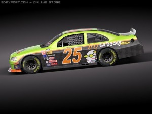 Nascar 2010 Chevrolet Impala SS Cat Godaddy Dupont 3D Model