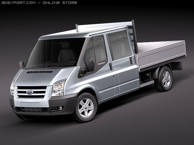 Transit FT 350 Pickup 3D 模型 .c4d .max .obj .3ds .fbx .stl .blend