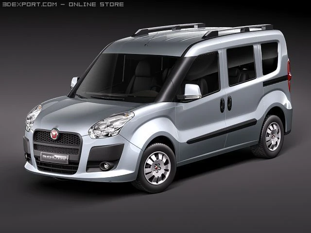 Fiat Doblo 2010 3D Model .c4d .max .obj .3ds .fbx .stl .blend 