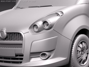 Fiat Doblo 2010 3D Model