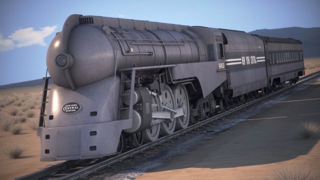 20th century limited hudson train Modelo 3D .c4d .max .obj .3ds .fbx .stl .blend