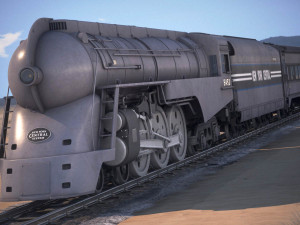 20th century limited hudson train 3D मॉडल