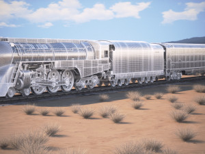 20th century limited hudson train Modelo 3D