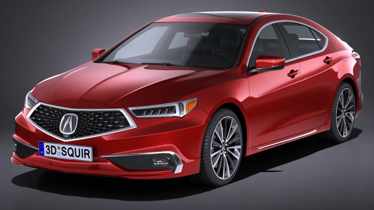 Acura TLX 2018 3D Model .c4d .max .obj .3ds .fbx .stl .blend 